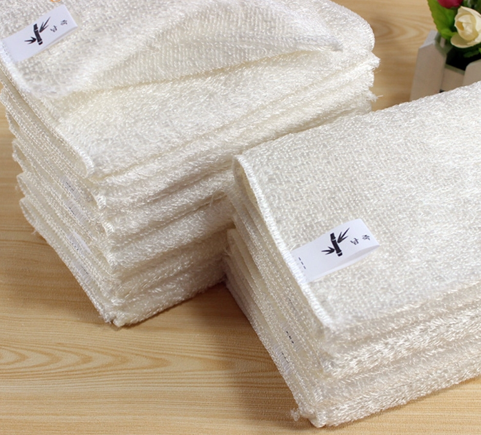 5 Pieces  Anti-grease Bamboo Fiber Dishwashing Towel