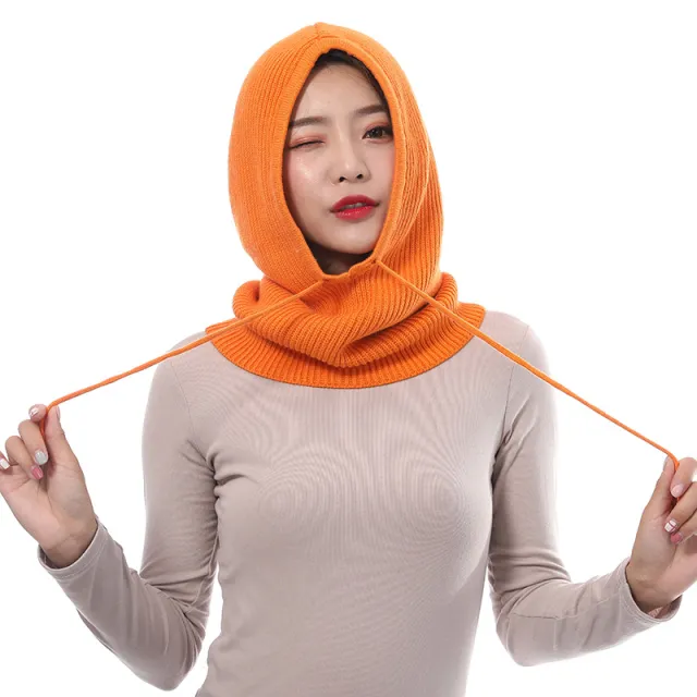 Knitted hat scarf Orange - Shop at LoveMi