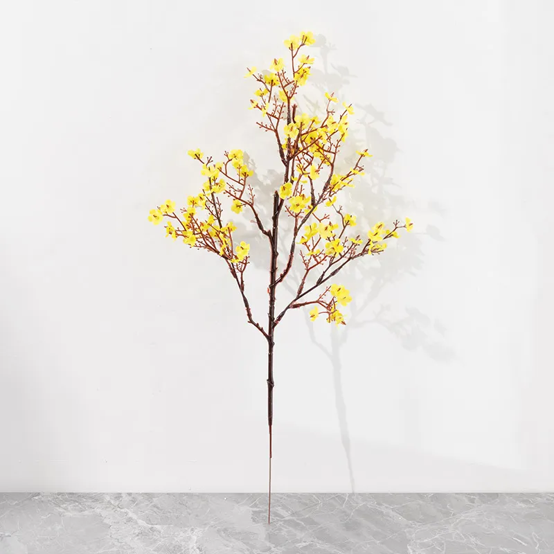 Artificial flower single gypsophila fake flower - Yellow