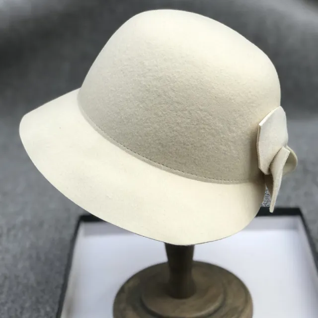 Women's woolen top hat White - Shop at LoveMi