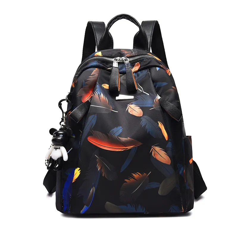 Oxford Cloth high-capacity women's backpack - Orange