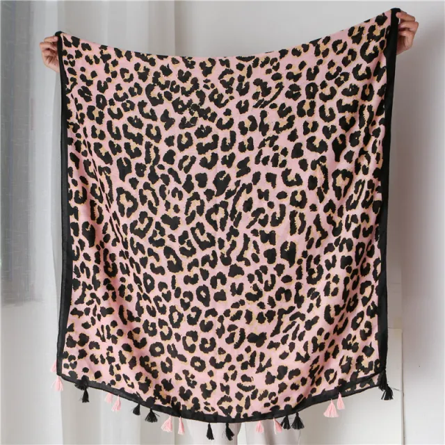 Leopard print scarf Pink - Shop at LoveMi