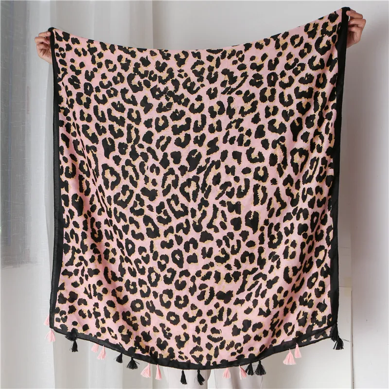 Leopard print scarf - Pink
