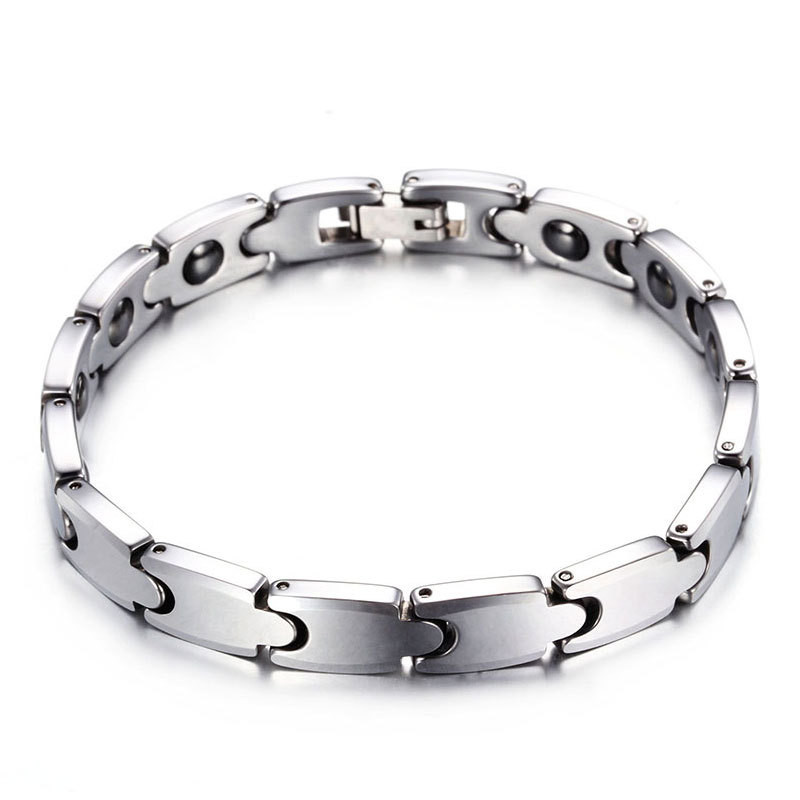 Magnet tungsten steel men's bracelet