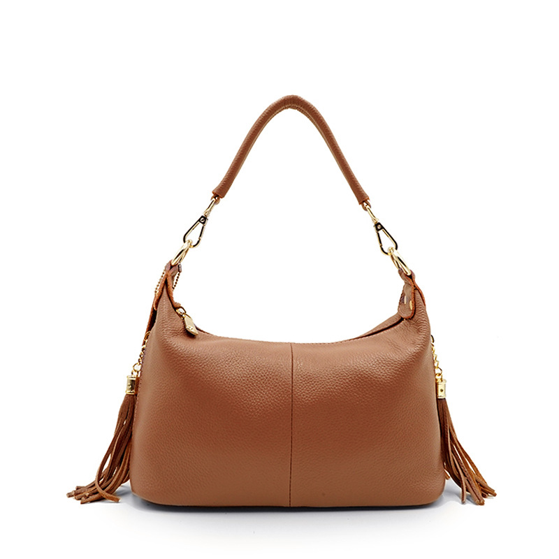 Leather Tassel Shoulder Bag, picture 7 of 8