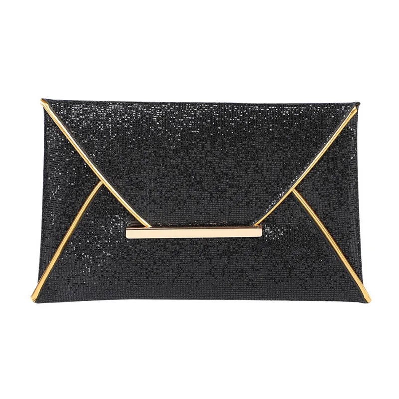 Sequin glitter clutch - Black