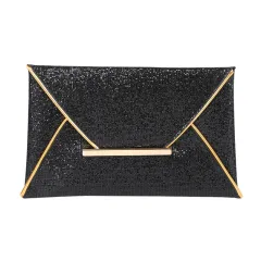 Sequin glitter clutch - Black - View 1