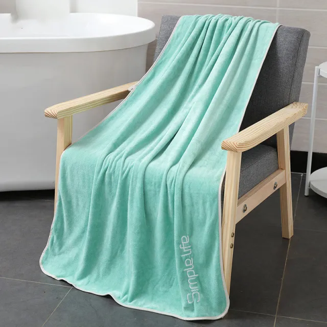 Thin fiber beauty thick bath towel Green - Shop at LoveMi