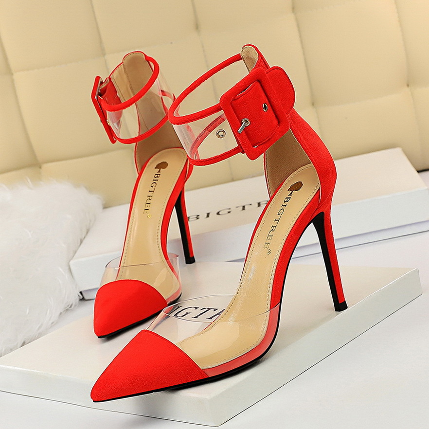 Transparent high heels Red - Shop at LoveMi