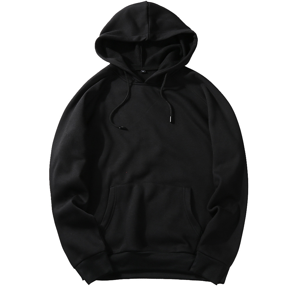 Solid color men's hoodie