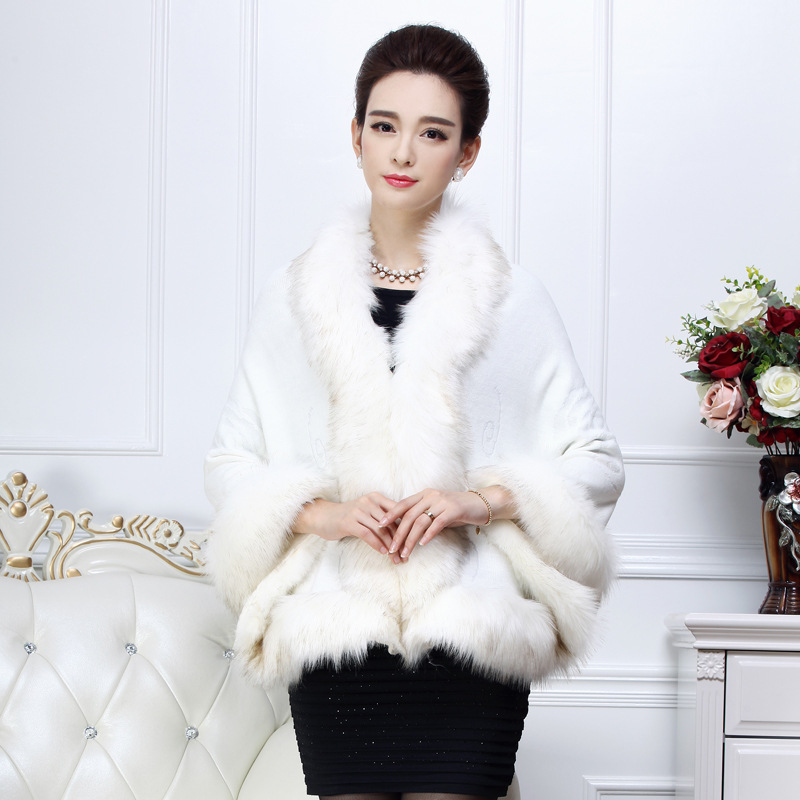 Fur cape coat