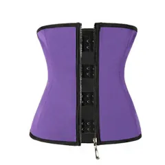 Court zipper bodysuit with adjustable waistband - Purple - View 1
