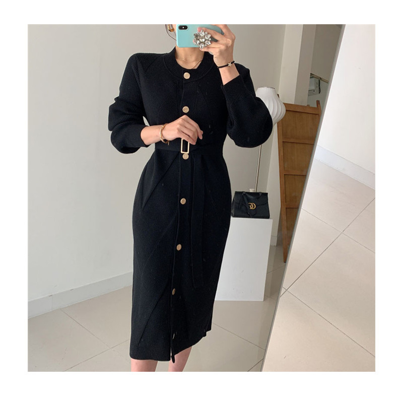 فستان كارديغان طويل منسوج متعدد الاستخدامات