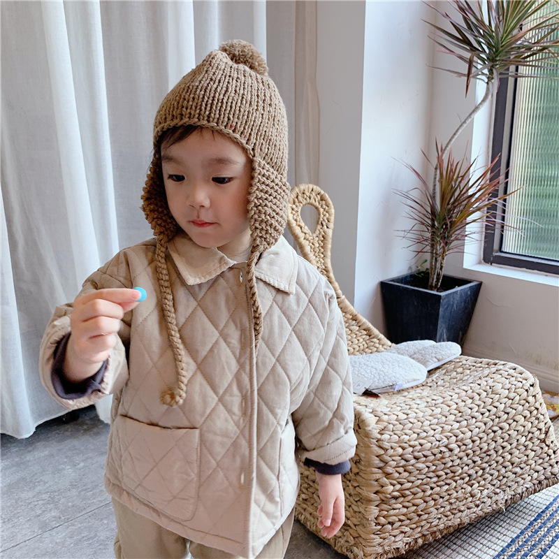 Girl's autumn cardigan padded jacket