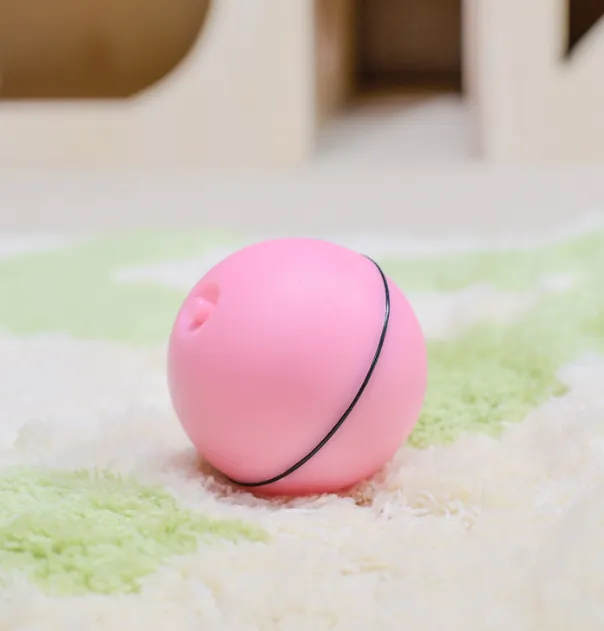LED Laser Electronic Rolling Pet Funny Cat Toy Ball Pink - Shop at LoveMi
