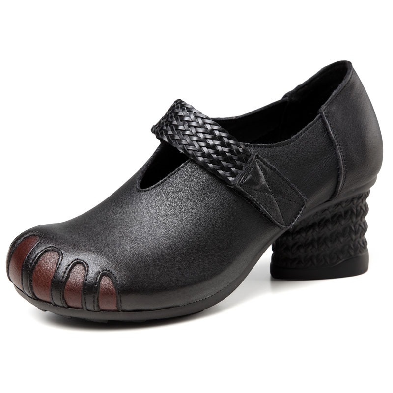 Leather Wedge Heel Boots, picture 4 of 5