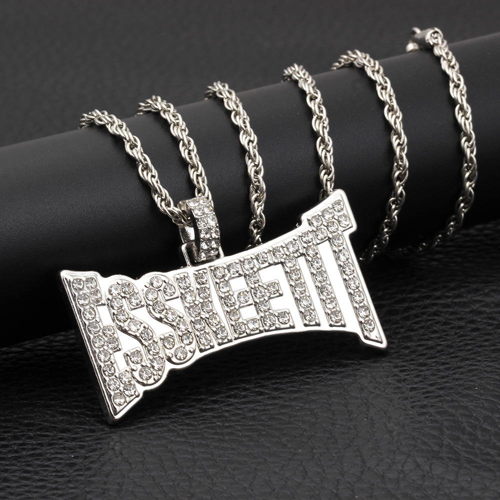 HIPHOP Punk Men's Unisex Letters Diamond Pendant