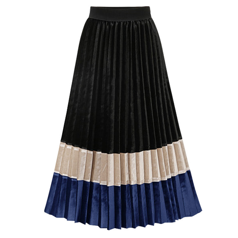 A-line skirt with pleated pleats