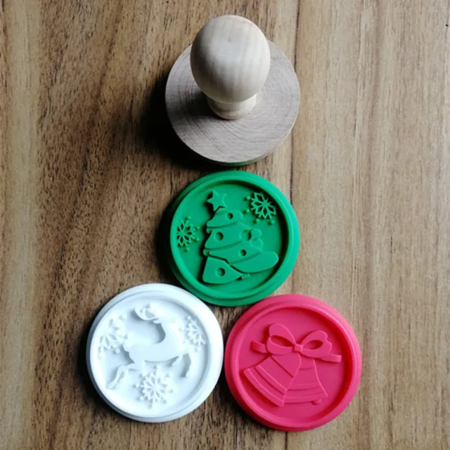 Silicone biscuit stamp with wooden handle As Picture - Shop at LoveMi