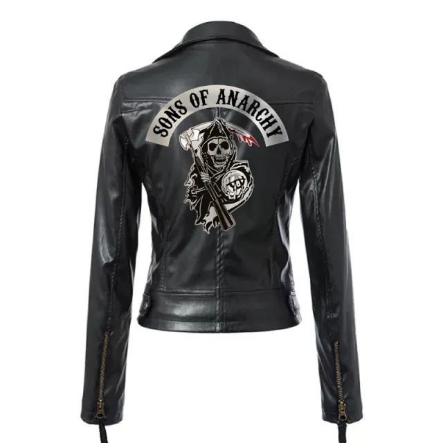 Ladies PU Washed Leather Jacket Black - Shop at LoveMi