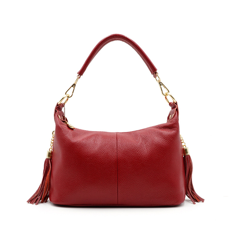 Leather Tassel Shoulder Bag, picture 5 of 8