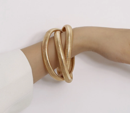 Bamboo thread metal bracelet