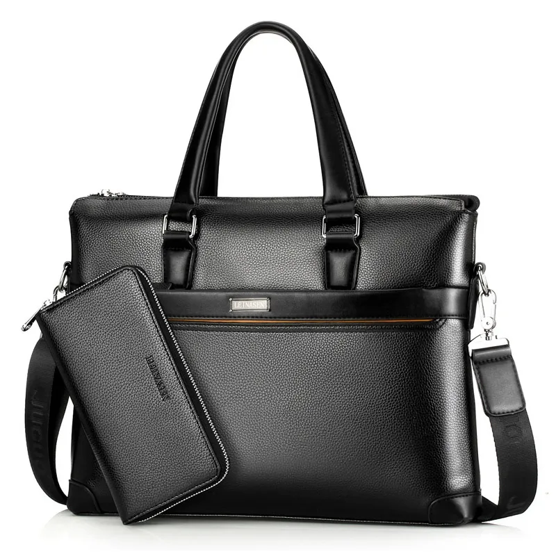 Men's diagonal handbag briefcase - Black
