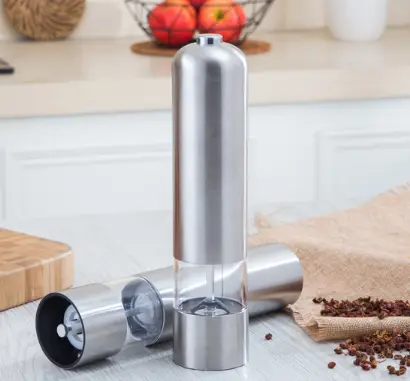Electric Salt and Pepper Grinder Set with Adjustable Coarseness
