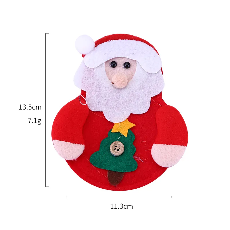 Christmas cartoon knife and fork storage bag - Santa Claus