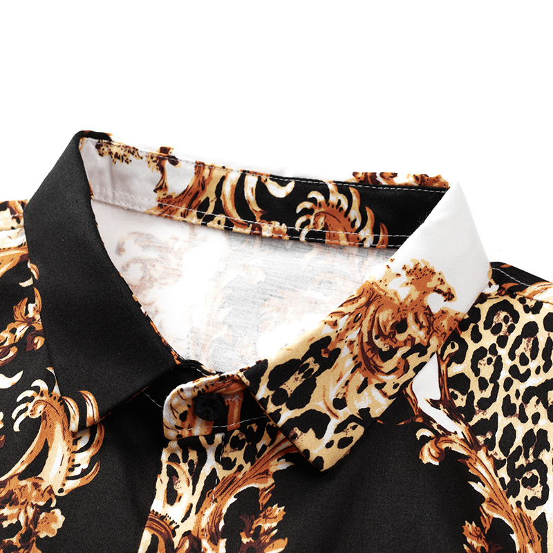 Chinese style floral shirt