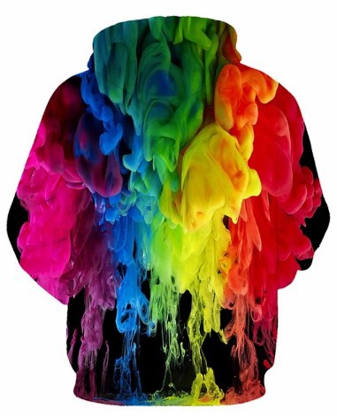 Digital painted pullover hoodie