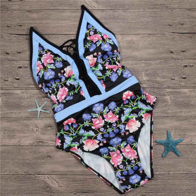 Floral print hot spring one piece swimsuit Floral - Shop at LoveMi