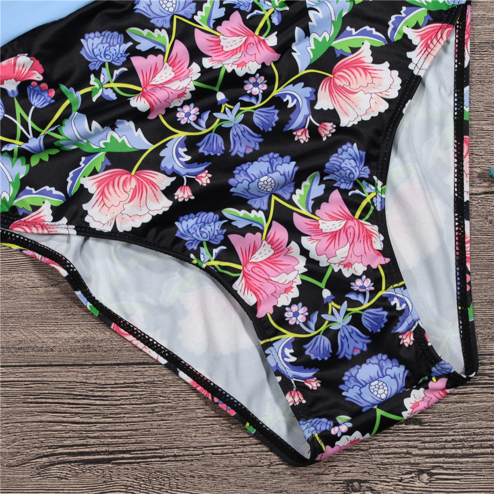 Floral print hot spring one piece swimsuit - Image 3
