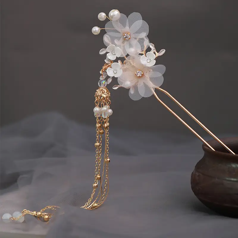 Tassel pearl hairpin