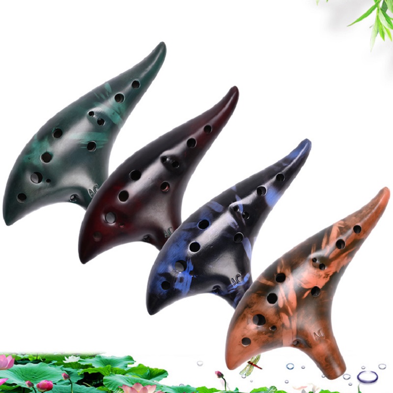 12-hole smoked ocarina musical instrument
