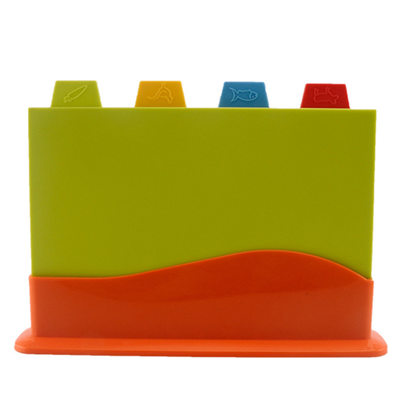 Plastic four-color thawing chopping board