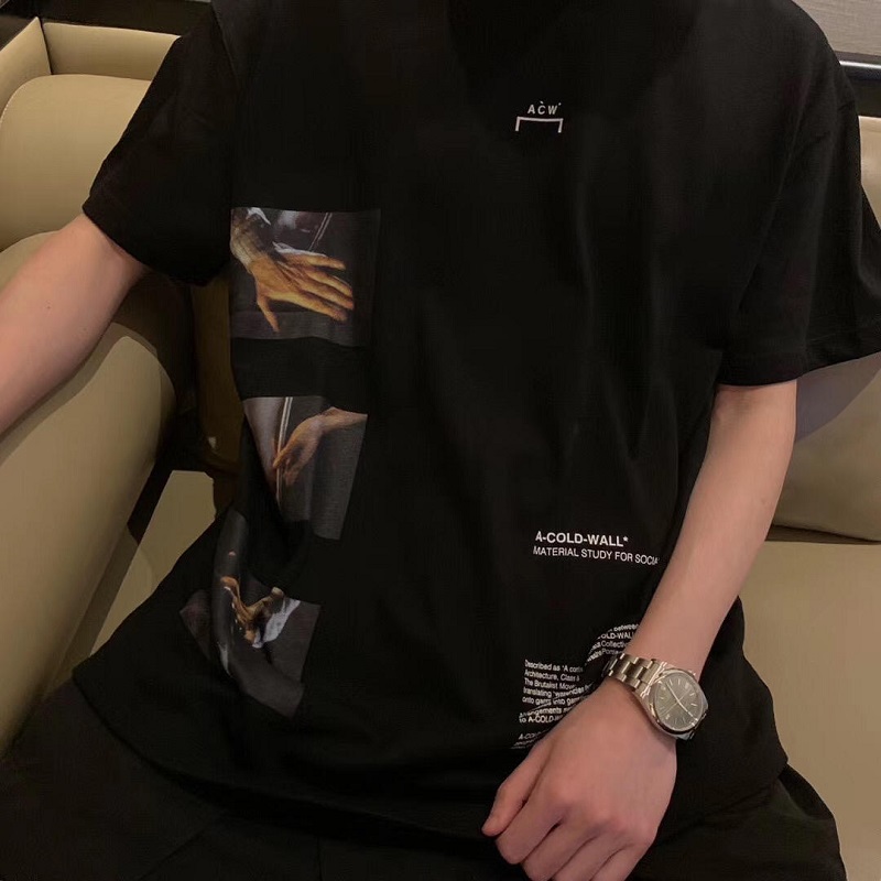 Hand pattern photo print short sleeve