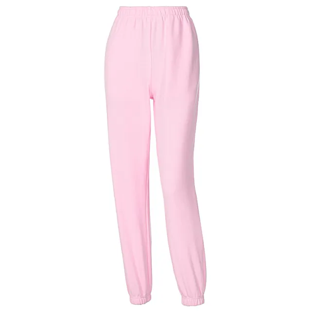 European and American solid color sports casual pants Pink - Shop at LoveMi