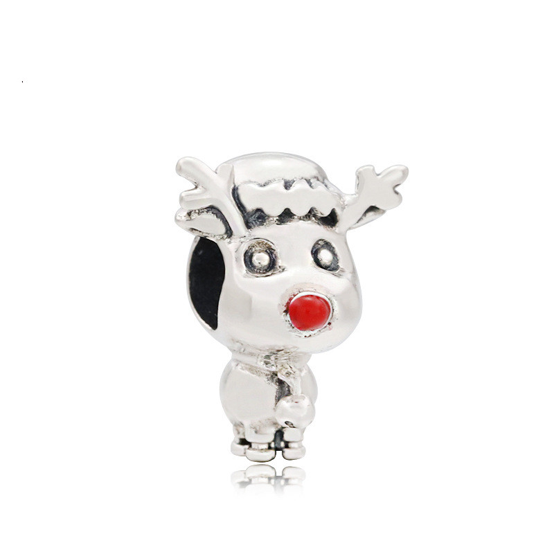 S925 silver bracelet reindeer beaded