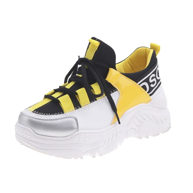 Breathable fashion sneakers Yellow - Shop at LoveMi