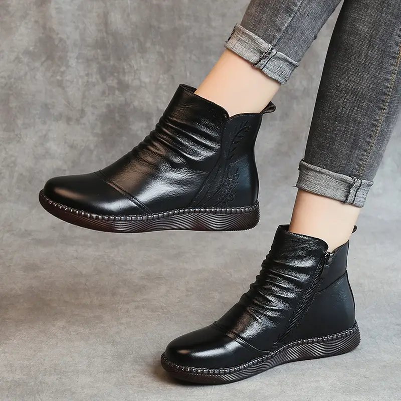 High-top Martin boots flat-bottom Korean women's boots
