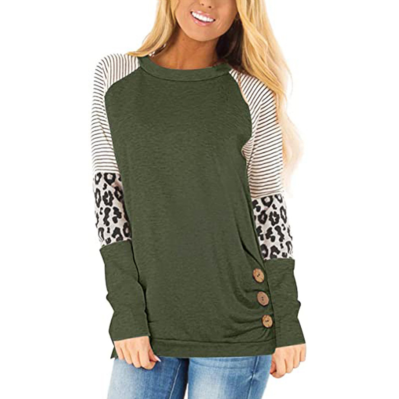 Round neck pattern long sleeve sweater