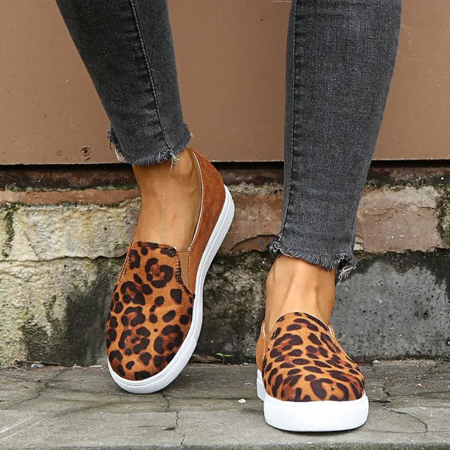 Flat loafers girls sneakers Leopard - Shop at LoveMi