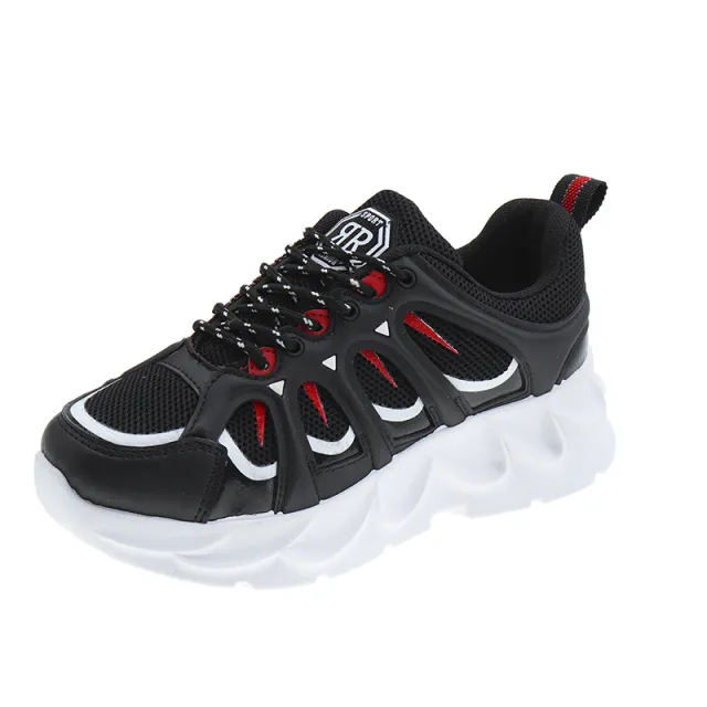 Thick bottom breathable daddy shoes Black - Shop at LoveMi