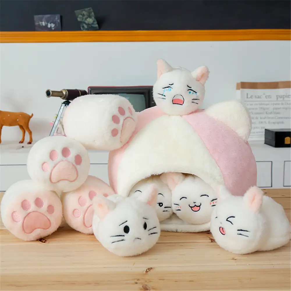 Ice cream cat joint three in one pillow cushion cushion