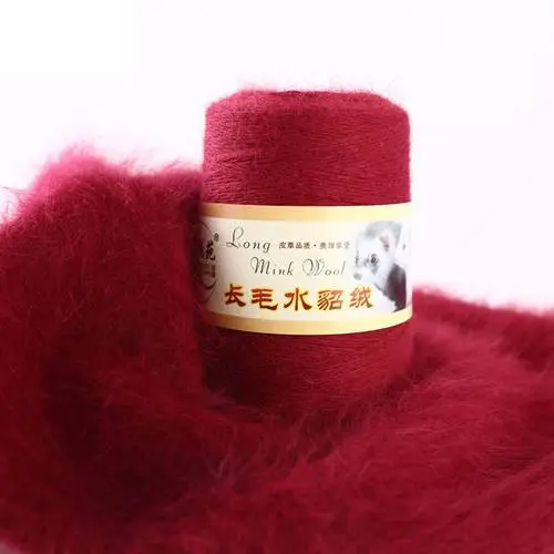 Hand-knitted woven medium thick scarf thread - Rust Red