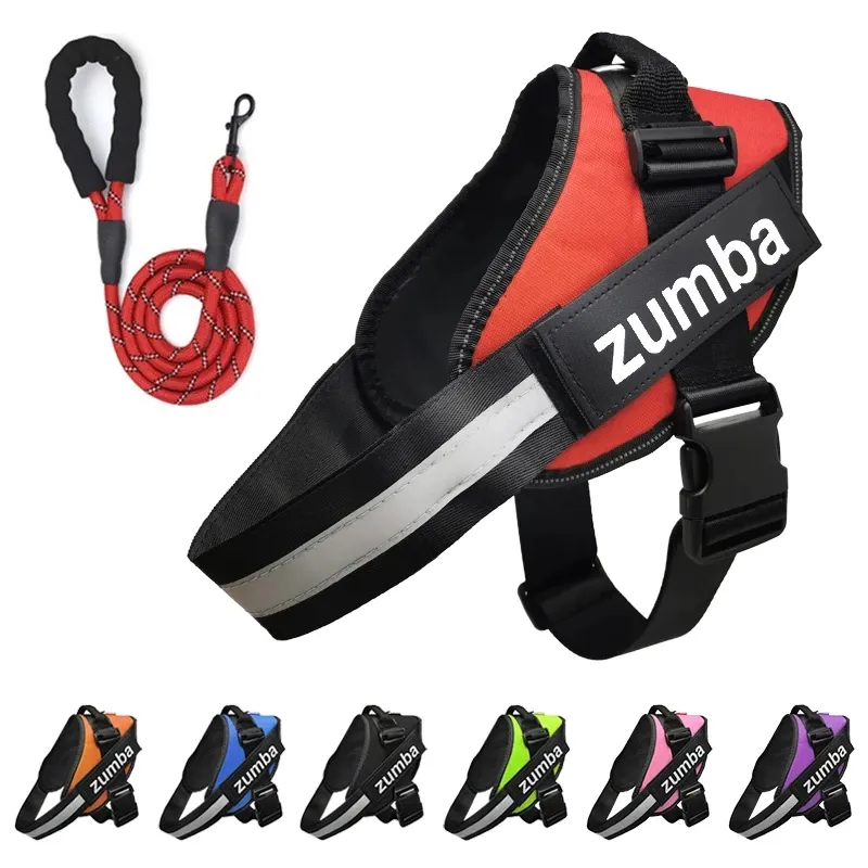Personalized Reflective Breathable Adjustable Dog Harness