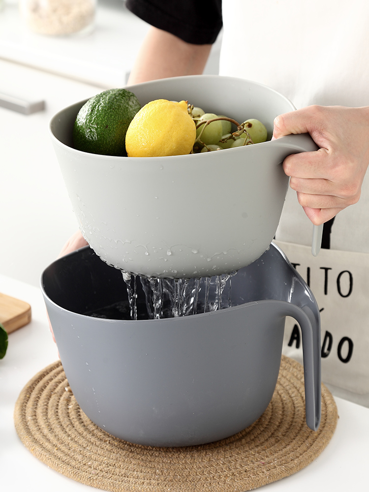 Double-layer plastic vegetable sink