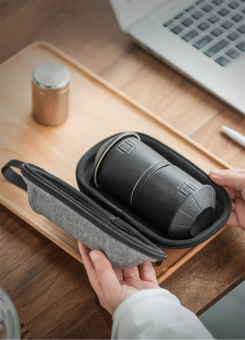 Travel tea set portable bag quick guest cup