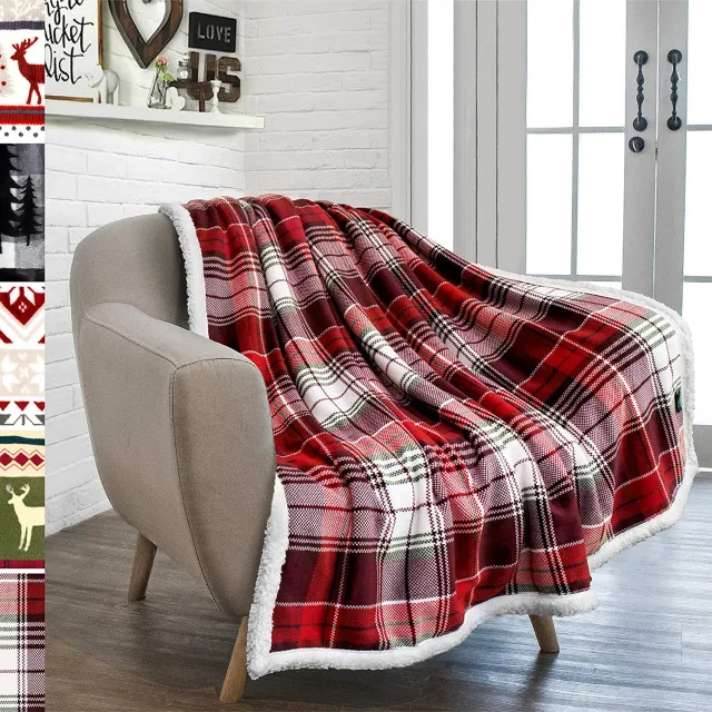 Red plaid flannel wool blanket Red Plaid - Shop at LoveMi